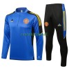 Manchester United Champions League Ensemble Sweat d'Entraînement Quarter-Zip 22-23 Bleue Pour Enfant